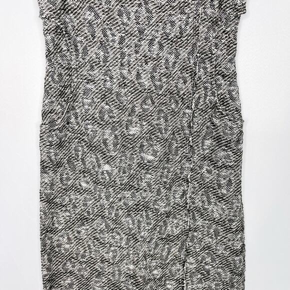 Free People XSmall XS Gray Cora Asymmetrical Jacquard Sweater Dress Cowl Neck - Picture 4 of 12